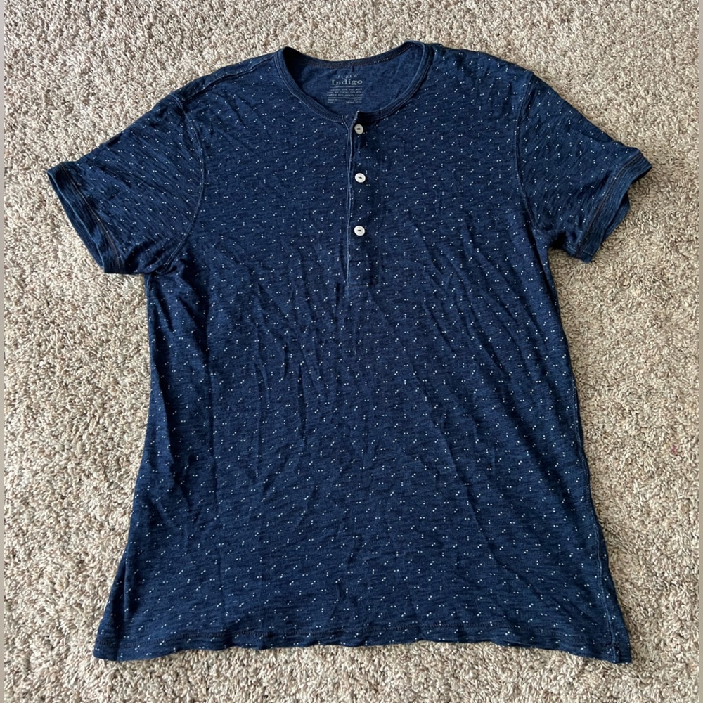 J. Crew Indigo Henley